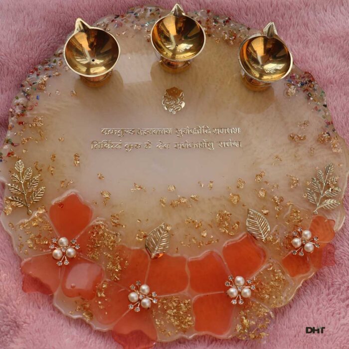Resin Pooja Arati Plate - Image 3