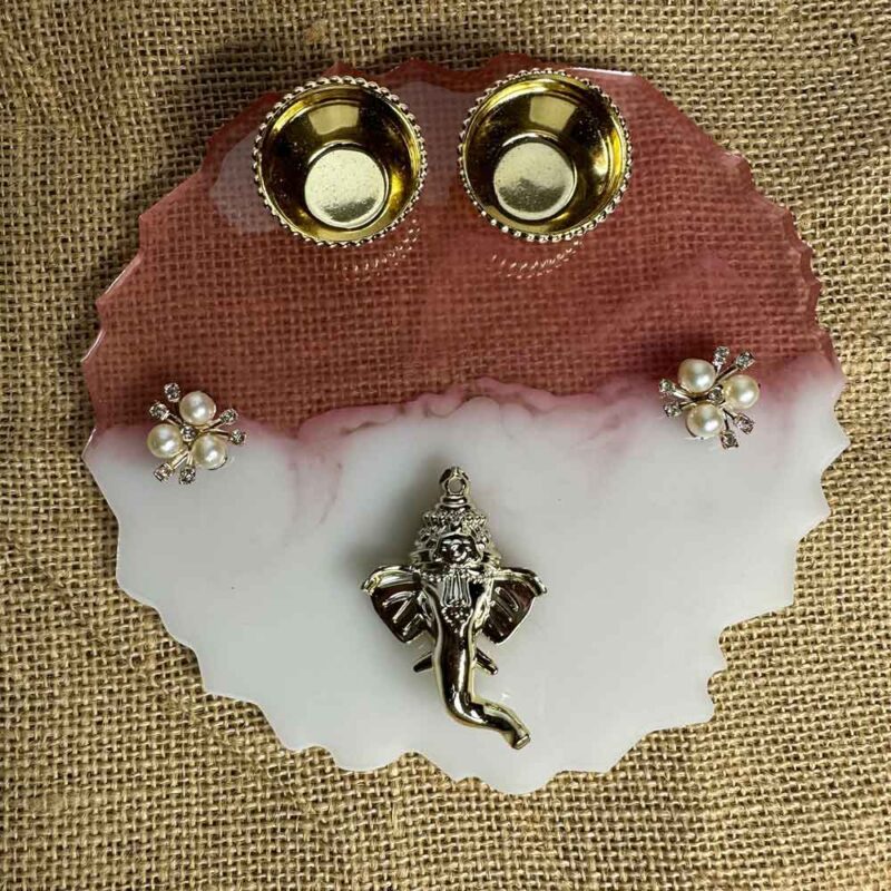 handmade Kumkum plate top view