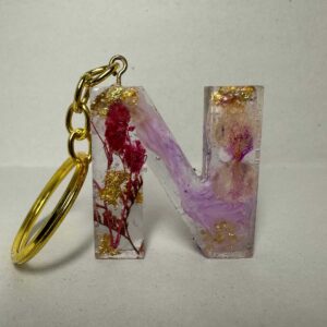 Resin N latter Keychain