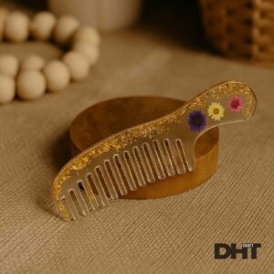 Handcrafted Resin Flower Comb