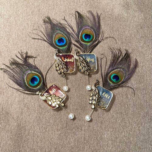Baby Shower Brooch – Pin with Peacock Feather Design photo review